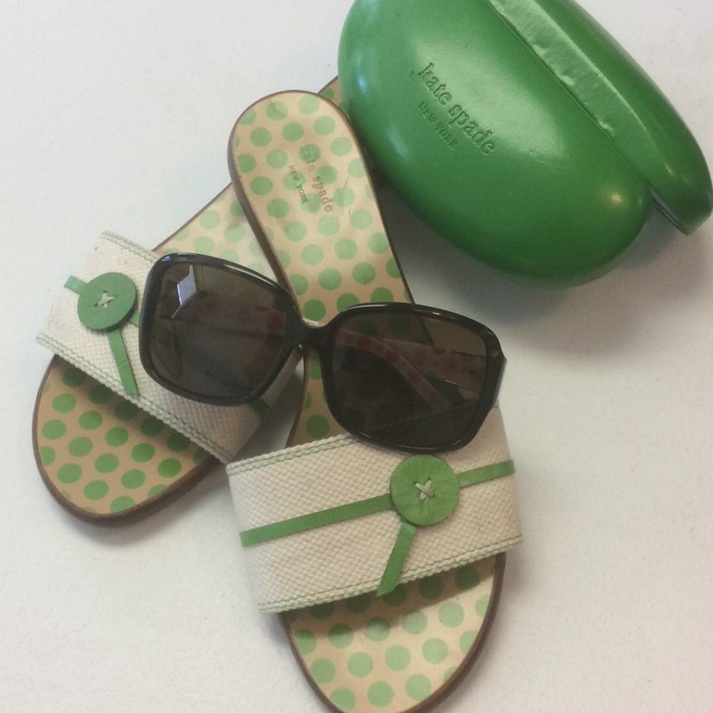 Kate Spade Toby canvas and leather sandals sz 9